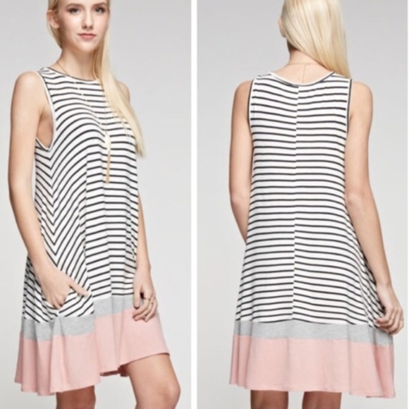 Bellamie striped sleeveless dress with pockets - Picture 2 of 9
